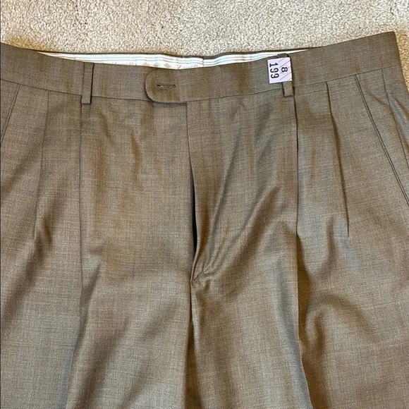 Zanella Brown Dress Pants Pleated Front